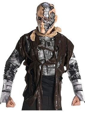 T-600 Terminator Salvation Cyborg Fancy Dress Up Halloween Deluxe Adult Costume